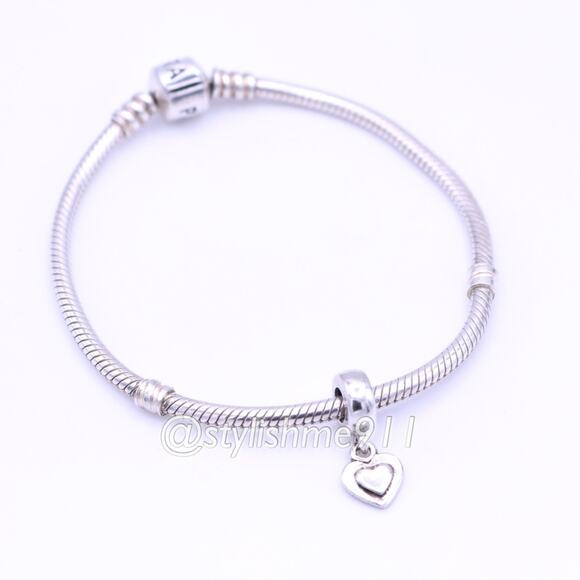 Authentic PANDORA Silver Heart Dangle - 790373 - Picture 5 of 9